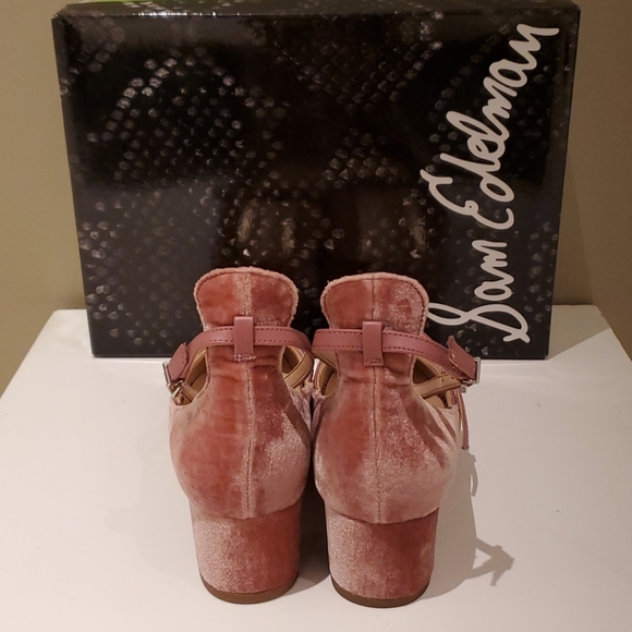 Sam Edelman Lulie Mary Jane Pumps Rose Velvet - Picture 8 of 10